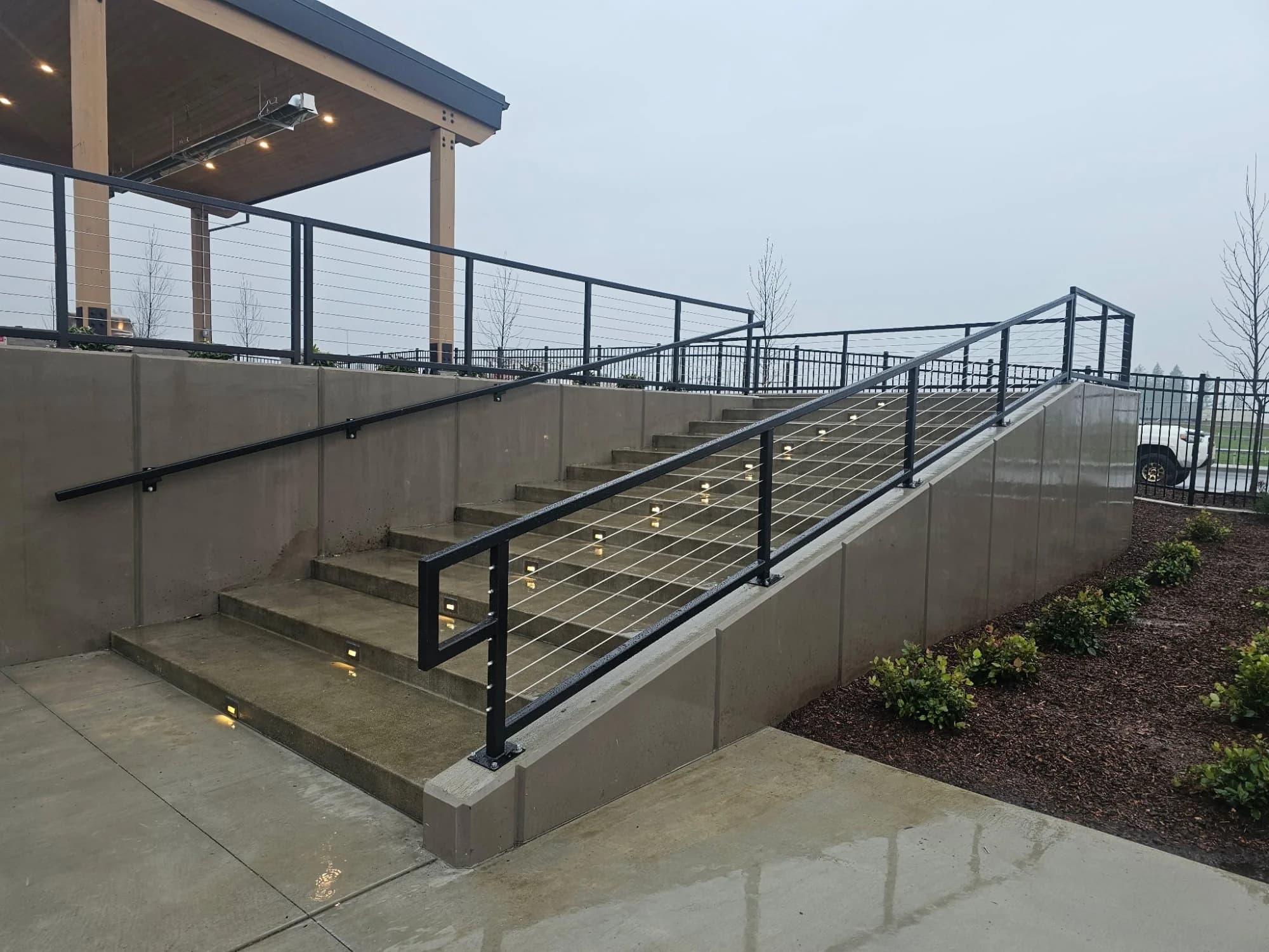 Custom cable railing installation